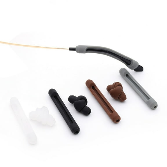 4 Pairs Silicone Sleeves Glasses Non- Connectors Anti-skid Cushion