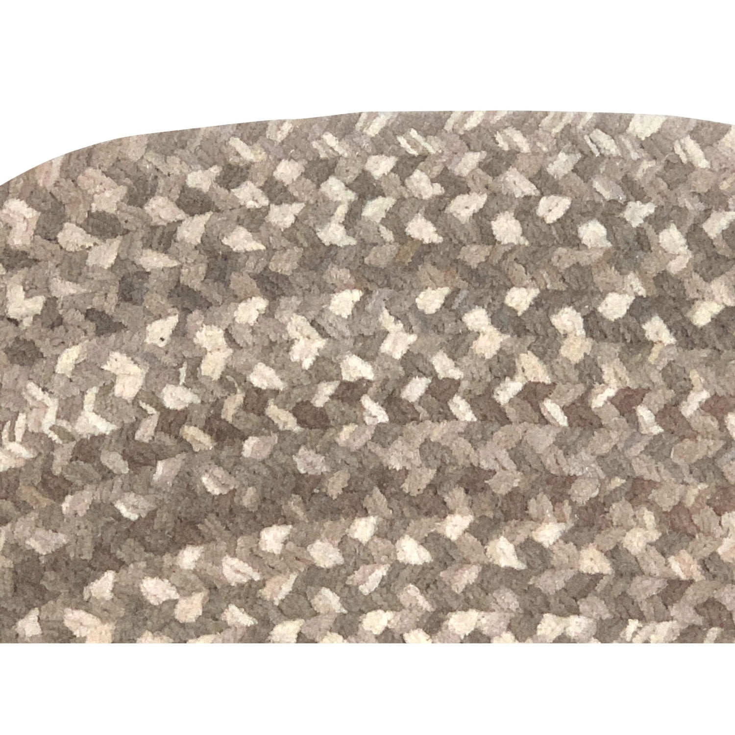 Better Trends Oval Braided Rug 20"x 30" 100% Cotton Rug for Indoor Use, Area Rug for Bedroom Ombre Chenille Collection - (Beige)