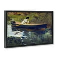 thumbnail image 4 of Stupell Industries Thoughtful Woman on Canoe Novelty Painting Black Floater Framed Art Print Wall Art, 31 x 21, 4 of 10