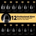 thumbnail image 5 of RAGUPEL 2026 New Short Almond Gel Nail Tips, 600 Pcs Pre-Filed Short Nail Tips Almond Shape Half Matte Press on Nails 12 Sizes Full Cover Clear Fake Nails for Extension Home Diy Salon with Box, 5 of 7