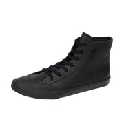 Harley-Davidson Men's Nathan High-Top Leather Sneakers, D93900 (Black, 11), Harley Davidson