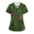 thumbnail image 5 of Puntoco Top de lactancia informal con cuello en V, manga corta y estampado de Halloween para mujer, 5 of 5