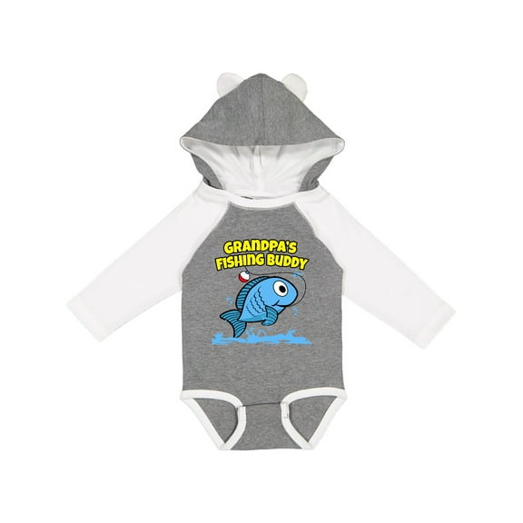 Inktastic Grandpa's Fishing Buddy (blue) Boys or Girls Long Sleeve Baby Bodysuit