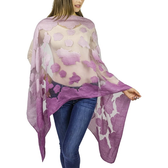 Jessica Mcclintock Women's Burnout Brocade Shawl