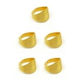 thumbnail image 3 of bedienty Knitting Rings Finger for Protection Thimble Adjustable Sewing Loop Specially-designed Crochet Tools for Home Yarn Crafts Gold Ring 5Set, 3 of 6