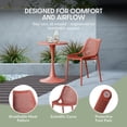 thumbnail image 5 of WestinTrends Playa Outdoor Stackable Modern Plastic Dining Chairs (Set of 2), Red, 5 of 13