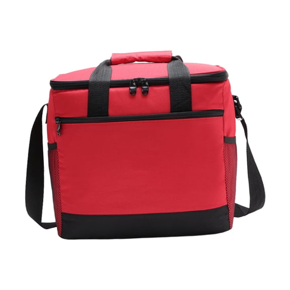 LULULION Thermal Picnic Tote Food Storage Bag Insulated Ice Cooler Bag Red for Camping