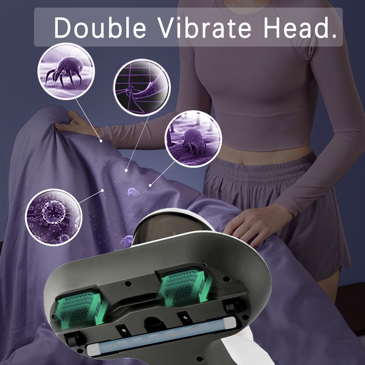 Mattress Vacuum Cleaner, 12KPa Handheld UV Bed Cleaner Upgraded Effectively Clean Up Bed, Pillows, Cloth Sofas, Carpets and Ther Fabric Surfaces