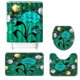 thumbnail image 1 of Juego de alfombrillas de baño con flores navideñas, cuatro alfombrillas combinadas, 1 of 4