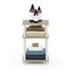 thumbnail image 4 of Mesa auxiliar Furinno Just de 3 niveles, tubo torneado Sonoma, roble y blanco, 4 of 7