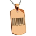 thumbnail image 4 of Stainless Steel Hitman Barcode Engraved Dog Tag Pendant, 4 of 4