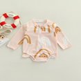 thumbnail image 3 of AMERTEER Maillots de Bain une Pièce pour Filles Manches Longues Imprimé Arc-en-Ciel Col Rond Fermeture Éclair, 3 of 9