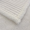 thumbnail image 2 of ROSEKIND Ultra Large Striped Flannel Sherpa Reversible Weighted Throw Blanket-90X90inch, 2 of 5