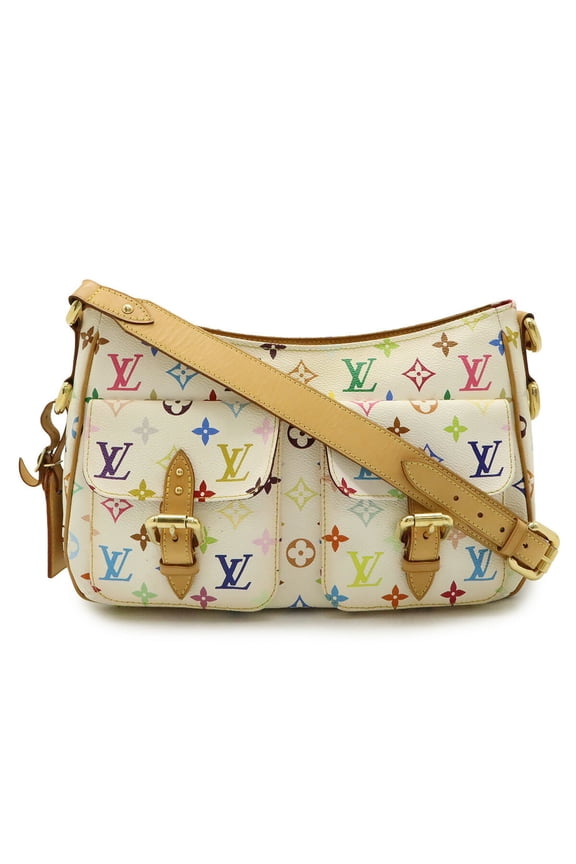 Pre-Owned LOUIS VUITTON Monogram Multicolore Lodge GM Shoulder Bag in Bron White, M40051