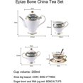 thumbnail image 5 of YBK Tech Euro Style Bone China Cup& Saucer Set Ceramic Tea Coffee Cup compatible Home Kitchen Wedding (Retro Flower Pattern- Dark Blue)_Gift Of G, 5 of 5
