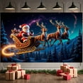 thumbnail image 5 of Festive Design Santa Claus Christmas Sleigh Winter Scene Holiday Banner for Christmas Party Celebration Seasonal Decoration, 5 of 9