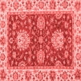 thumbnail image 1 of Ahgly Company Machine Washable Indoor Square Oriental Red Traditional Area Rugs, 3' Square, 1 of 4