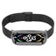 thumbnail image 2 of Correa de malla de acero inoxidable, accesorio de banda de repuesto Flexible, transpirable y de moda, apto para Mi Band 7, color negro, 2 of 14
