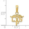 thumbnail image 2 of 14k Yellow Gold Solid LPN Symbol Charm Pendant, 2 of 2