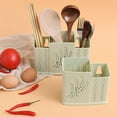 thumbnail image 6 of 2/3 Grids Kitchen Desktop Hollow Chopsticks Cage Spoon Storage Drain Holder Rack, 6 of 8