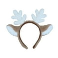 thumbnail image 2 of SDJMa Faux Deer Ear Headband, Plush Christmas Cosplay Hair Accessory with Snowflake Design, Festive Party Headpiece for Women & Teens (White), 2 of 6