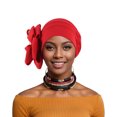 thumbnail image 1 of Sombreros de mujer de moda con capas de aire y paneles laterales con flores, sombrero indio para mujer, 1 of 4