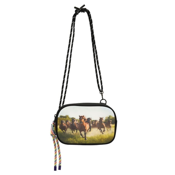 Crossbody Handbag Phone Purse Mobile Phone Bag Crossbody Phone Bag Comfortable and Durable Beautiful Herd Of Horses