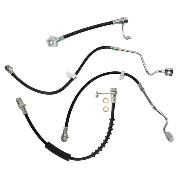 TRQ Front and Rear Brake Hose Set BLA64038 Fits Select 1999-2000 Ford F-250 Super Duty