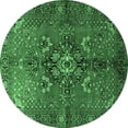 thumbnail image 1 of Ahgly Company Indoor Round Persian Emerald Green Traditional Area Rugs, 6' Round, 1 of 4