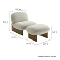 thumbnail image 4 of Loyal Ensemble Fauteuil d'Appoint et Ottoman en Noyer Rocheux River, 4 of 11