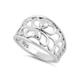 thumbnail image 1 of 925 Sterling Silver Oxidized Platinum Plated Lover S Heart Reflection Women Ring, 1 of 2