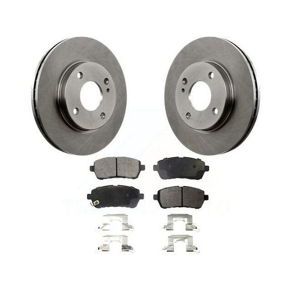 Front Brake Pad and Rotor Kit - Compatible with 2011 - 2019 Ford Fiesta 2012 2013 2014 2015 2016 2017 2018