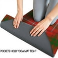 thumbnail image 3 of Red Green Checkerboard Checkered Pattern Hot Yoga Mat Towel Non Slip for Hot Yoga - Quick-Drying Yoga Mat Cover with 4 Corner Pockets with Travel Bag - Hot Yoga Towel Non Slip 74"x26", 3 of 6