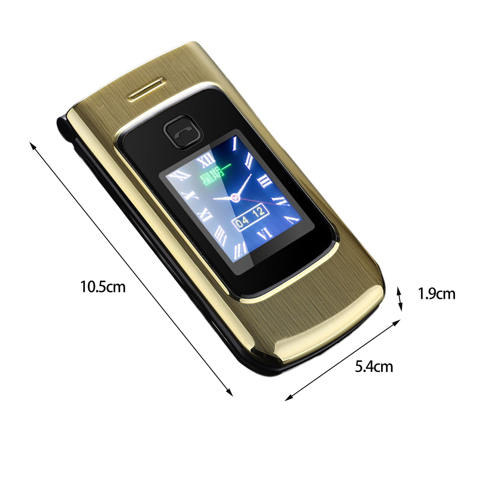 Xinyolin 1 Set K21 Mobile Phone Flip Celular Dual-SIM Dual Large Screen Super Loud Sound Long Standby Time Voice Broadcasting Elderly Mobile Phone Flip Phone