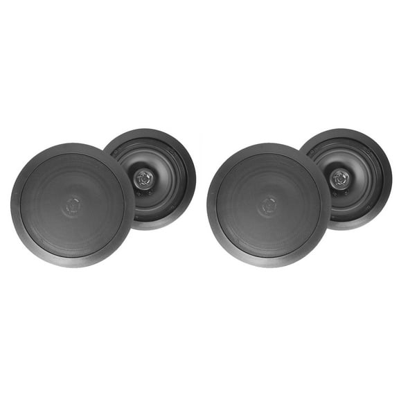 (4) Rockville HC85 8" Inch 700 Watt Black In-Ceiling Home Theater Speakers 8 Ohm