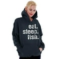 thumbnail image 4 of Eat Sleep Fish Fishermen's Life Funny Hoodie Sweatshirt Women Men Brisco Brands M, 4 of 6
