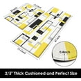 thumbnail image 6 of Yellow Abstract Anti-Fatigue Kitchen Rug Set of 2 Black Grey Geometric Cushioned Kitchen Floor Standing Mat Waterproof Non-Slip Kitchen Mats and Rugs PVC Ergonomic Comfort Foam Rug, 6 of 6