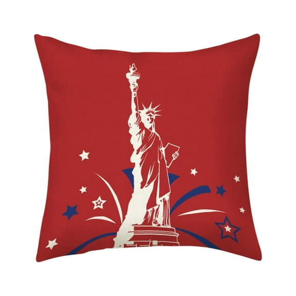 Moocorvic 4th of July Decorations Pillow Covers,Patriotic Decorations Independence Day Memorial Day American Flag Stars and Stripes Throw Pillow Covers,
