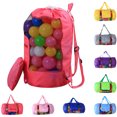 thumbnail image 2 of Coofit Mesh Beach Bag Folding Portable Drawstring Toy Mesh Bag Beach Toy Bag, 2 of 10