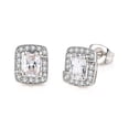 thumbnail image 1 of Fiudx Pendientes de Circonita Multicolor, Rectángulo de Platino Cristalino, Diseño Ligero, Cierre Elegante, Caja de Regalo Incluida, Joyería para Mujer, Regalo de San Valentín., 1 of 6