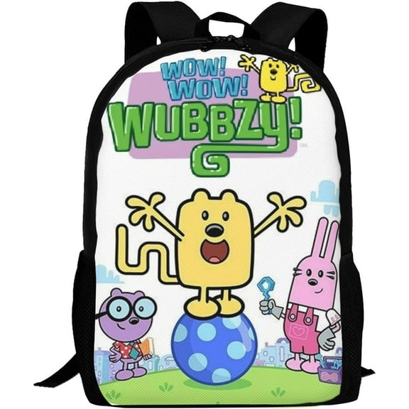 Wow! Wow! Anime Wubbzy! Laptop Bag Cartoon Backpack Casual Travel Backpacks Daypack For Men Women