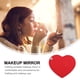 thumbnail image 2 of ColoMX Espejo de maquillaje portátil portátil con forma de corazón espejo compacto para mujeres espejo decorativo encantador espejo decorativo espejo de corazón pequeño en forma de corazón, 2 of 8