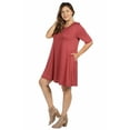 thumbnail image 2 of Women’s Plus Size Knee Length Pocket T Shirt Dress, 2 of 3