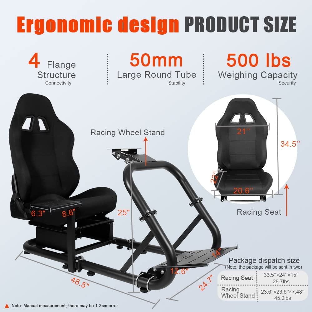 cirearoa Racing Wheel Stand with seat gaming chair driving Cockpit for All  Logitech G923 | G29 | G920 | Thrustmaster | Fanatec Wheels | Xbox One, PS4