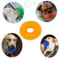 thumbnail image 3 of fastboy Pet Chew Toy Training Squeak Ring Ball TPR Teeth Molar Sound Interactive Game Toy, Orange, S, 3 of 9