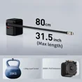 thumbnail image 6 of Rosewill 70W Retractable USB-C Wall Charger with Built-in Cable, 3-Port GaN 3 Fast Charging, Foldable Design & Real-Time TFT Display for MacBook, iPad, iPhone, Galaxy - Black, 6 of 8