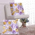 thumbnail image 6 of Tulips in Yellow and Purple Illustation Throw Pillow Covers Pillowcases 18 x 18 Inch Home Decor 2 Packs for Bedroom Sofa, 6 of 6