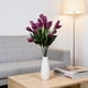 thumbnail image 5 of Ramo de flores artificiales de margaritas con vegetación – Flores artificiales de seda para decoraciones de boda, decoración del hogar, centros de mesa y arreglos de suelo, 5 of 6