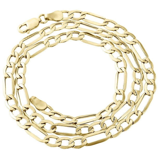 Jfl Diamonds And Timepieces Mens Real 10k Yellow Gold Figaro Chain 4