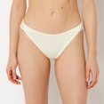 thumbnail image 1 of Cheeky Panty With Lace Trim in Lemon Icing, 1 of 5